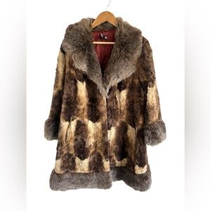 Vintage 1970s Faux Fur Penny Lane Coat